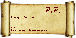 Papp Petra névjegykártya